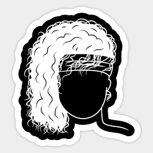 80s Curly Hair Sticker